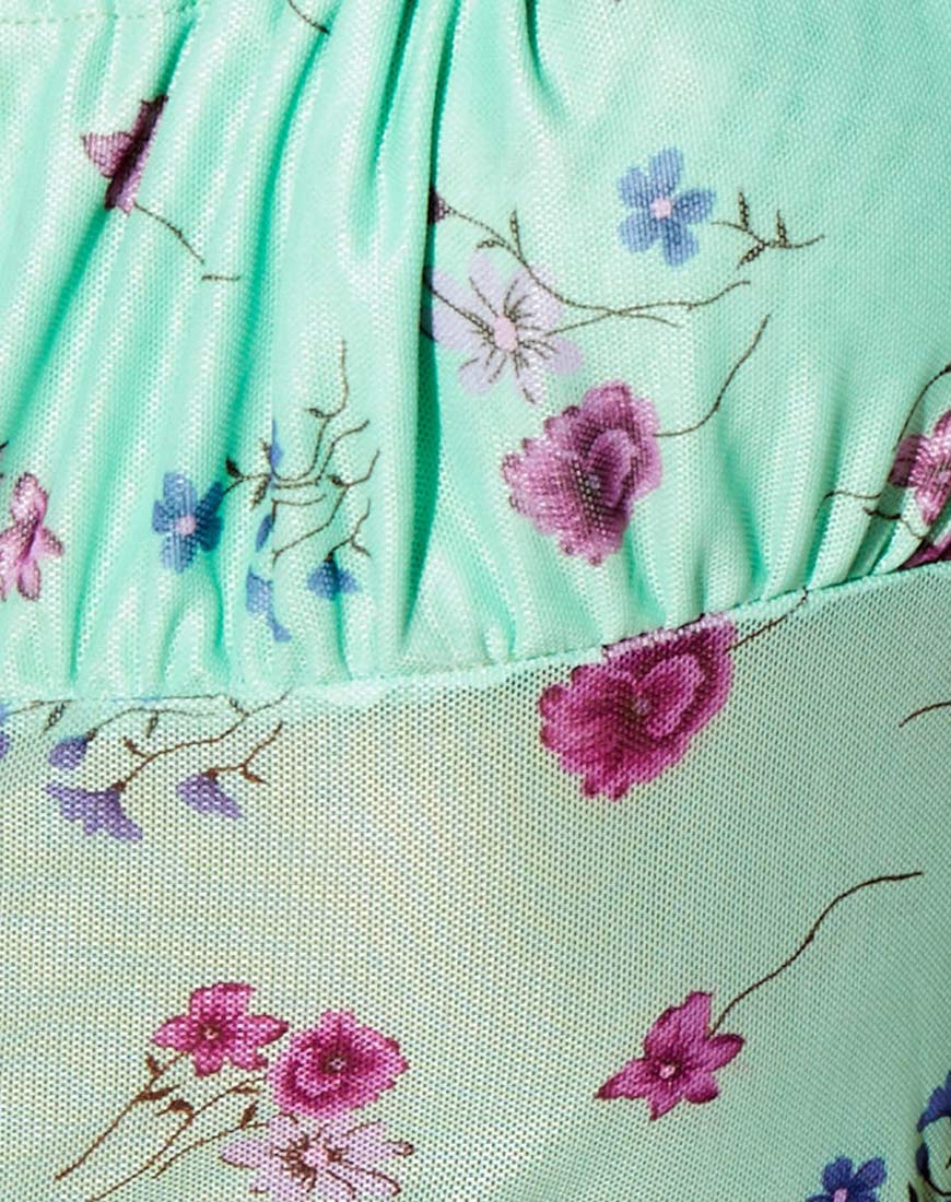 Hemalia Cami Top in Mesh Bloom Lime - Image 5