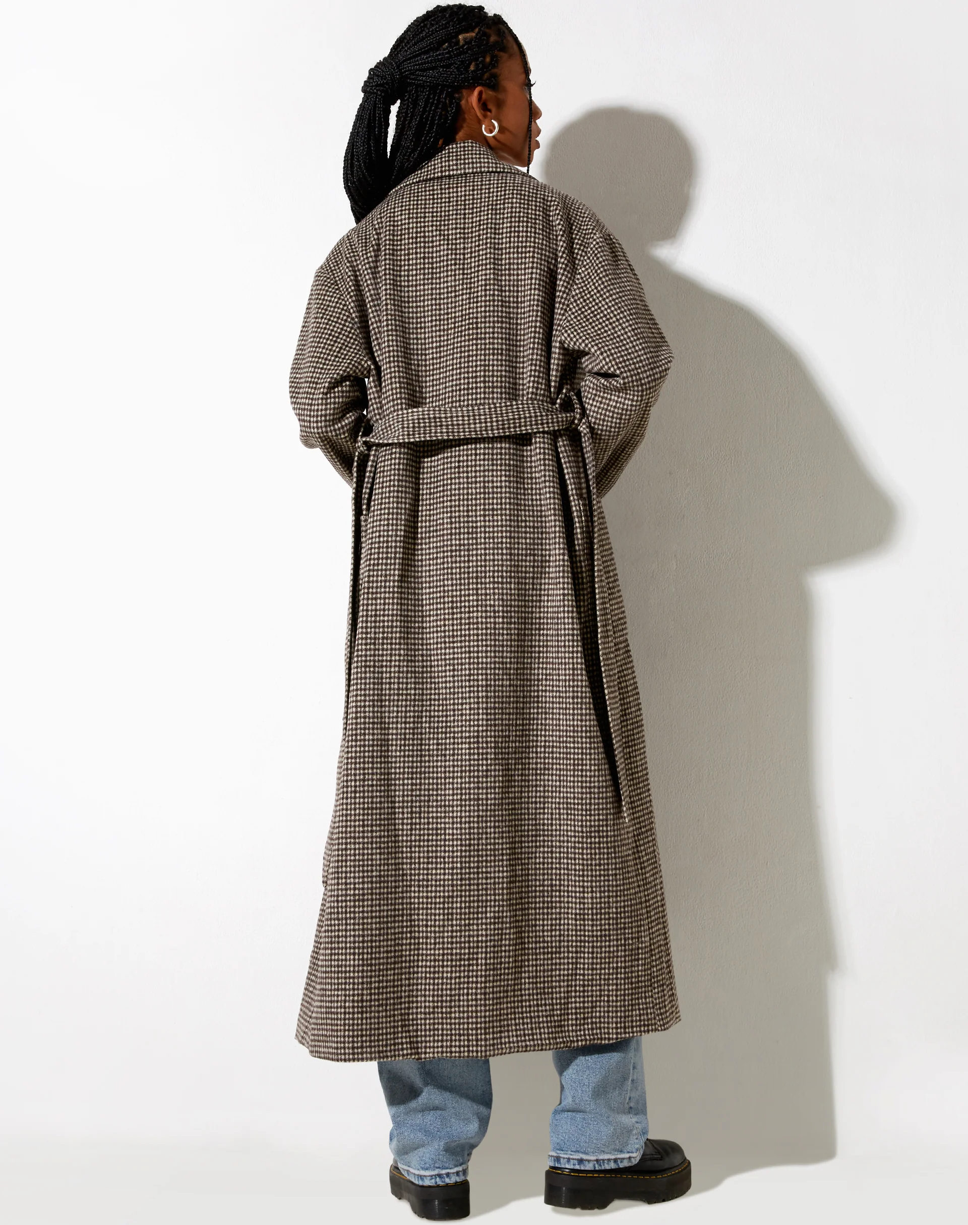 Herdina Coat in Houndstooth Brown - Image 3