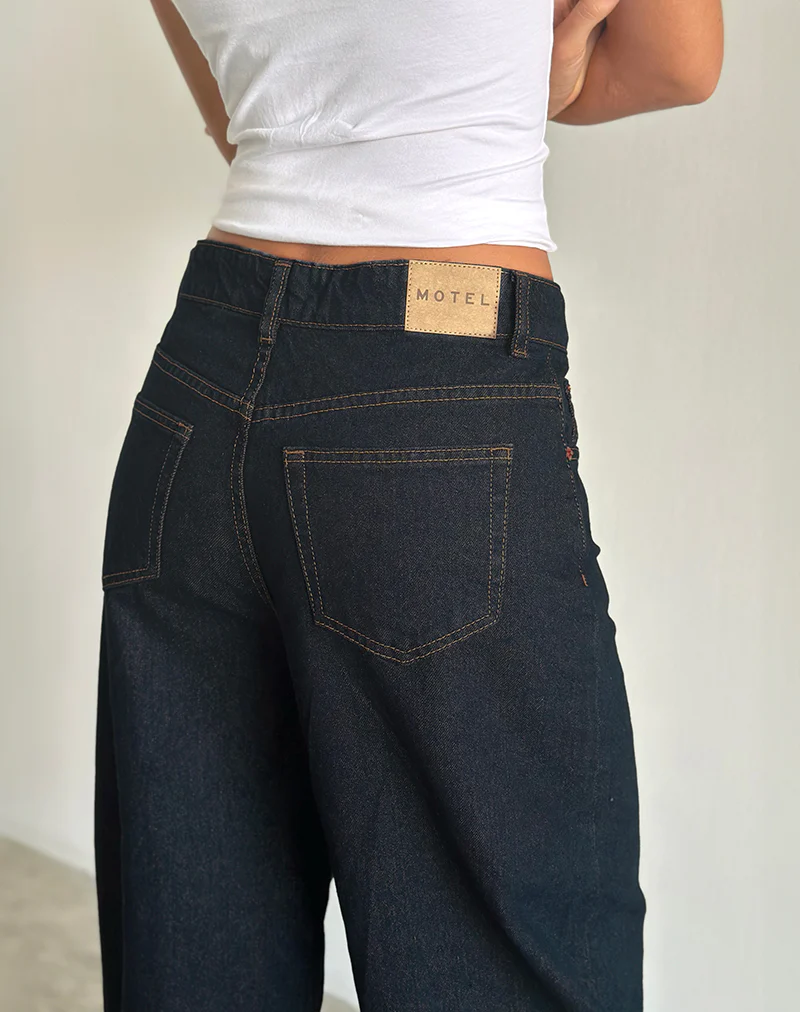 High Rise Barrel Jean in Indigo - Image 2