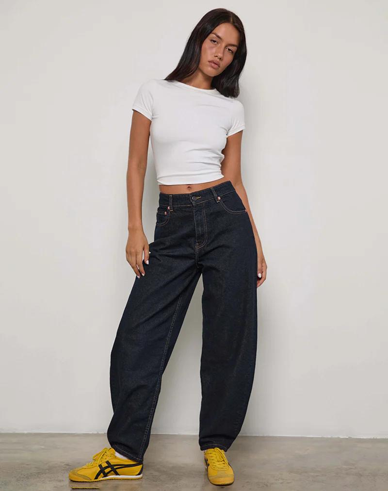 High Rise Barrel Jean in Indigo - Image 6