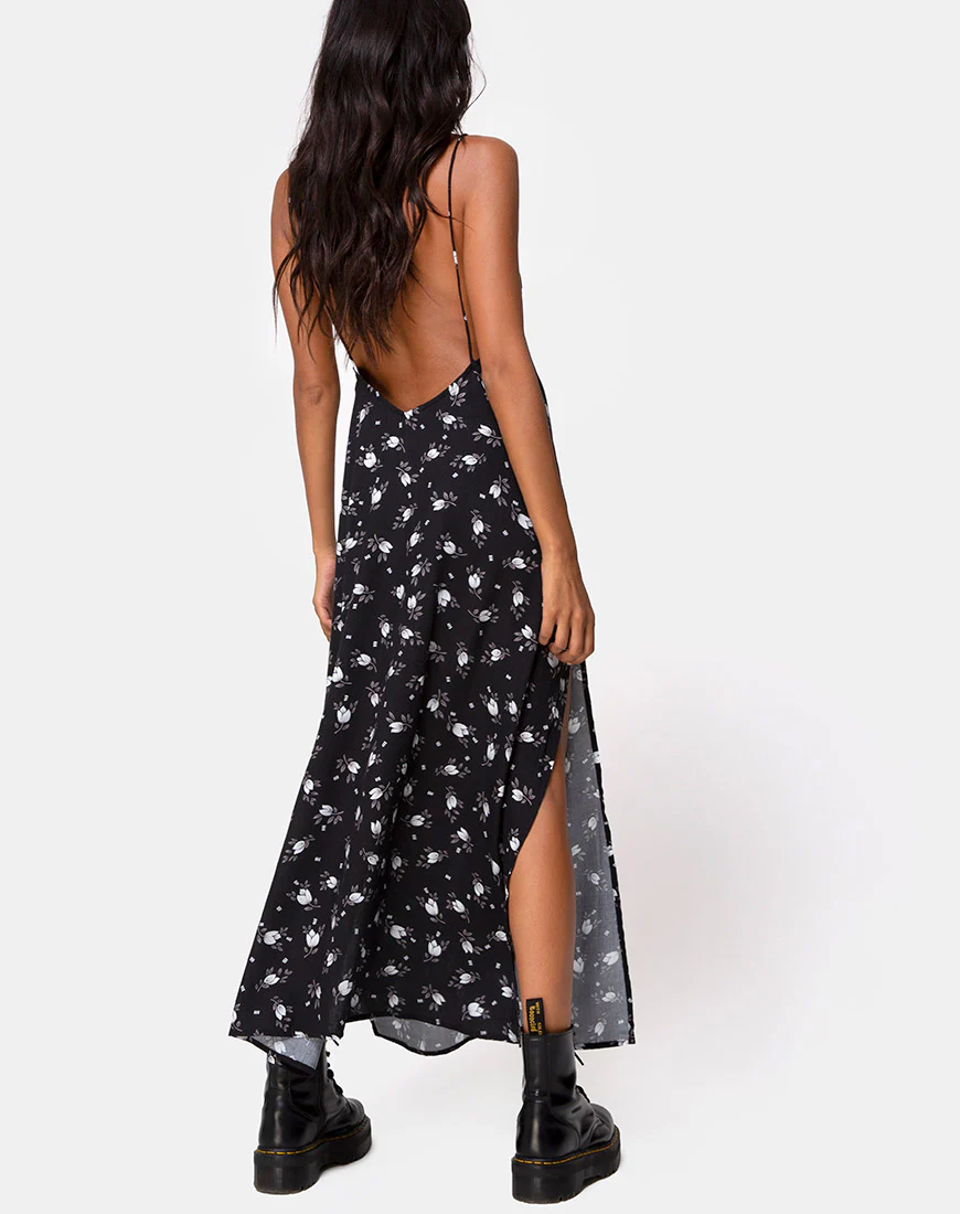 Hime Maxi Dress in Dark Tulip - Image 4