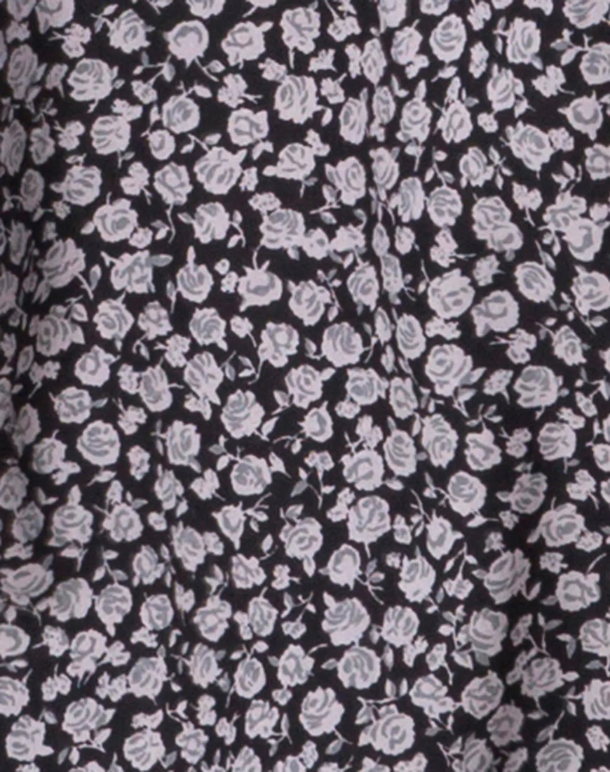 Hime Dress in Ditsy Rose Black - Image 9