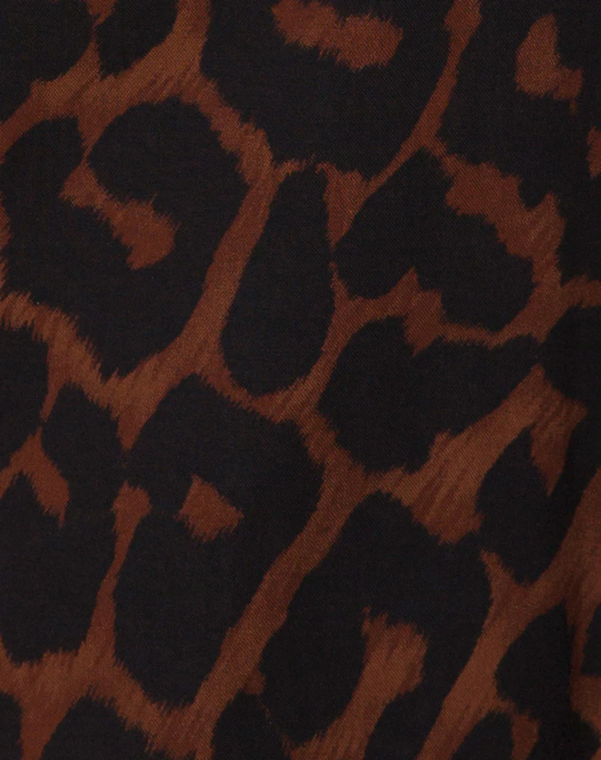 Hime Maxi Dress in Oversize Jaguar Brown - Image 8