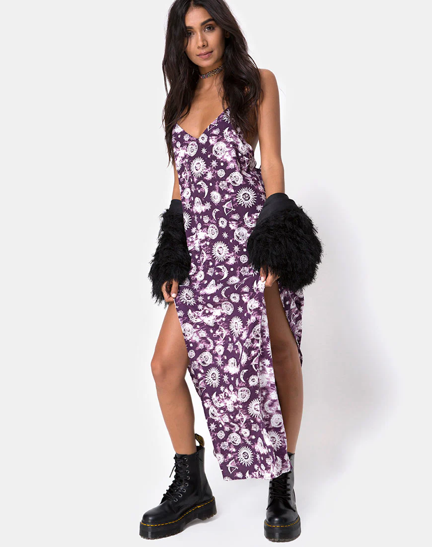 Hime Maxi Dress in Purple Zodiac - Image 3