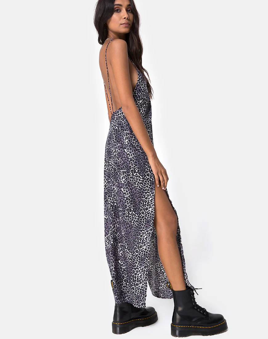 Hime Maxi Dress in Rar Leopard Grey - Image 5