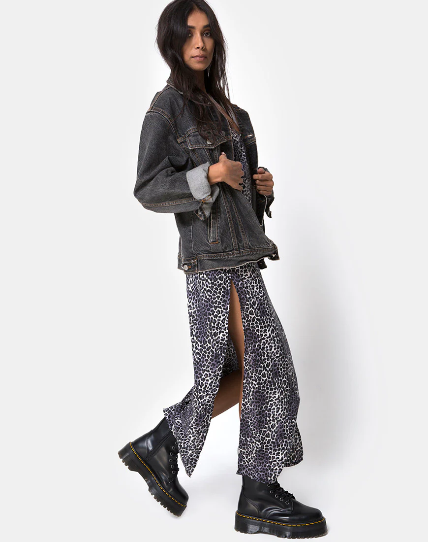 Hime Maxi Dress in Rar Leopard Grey - Image 7