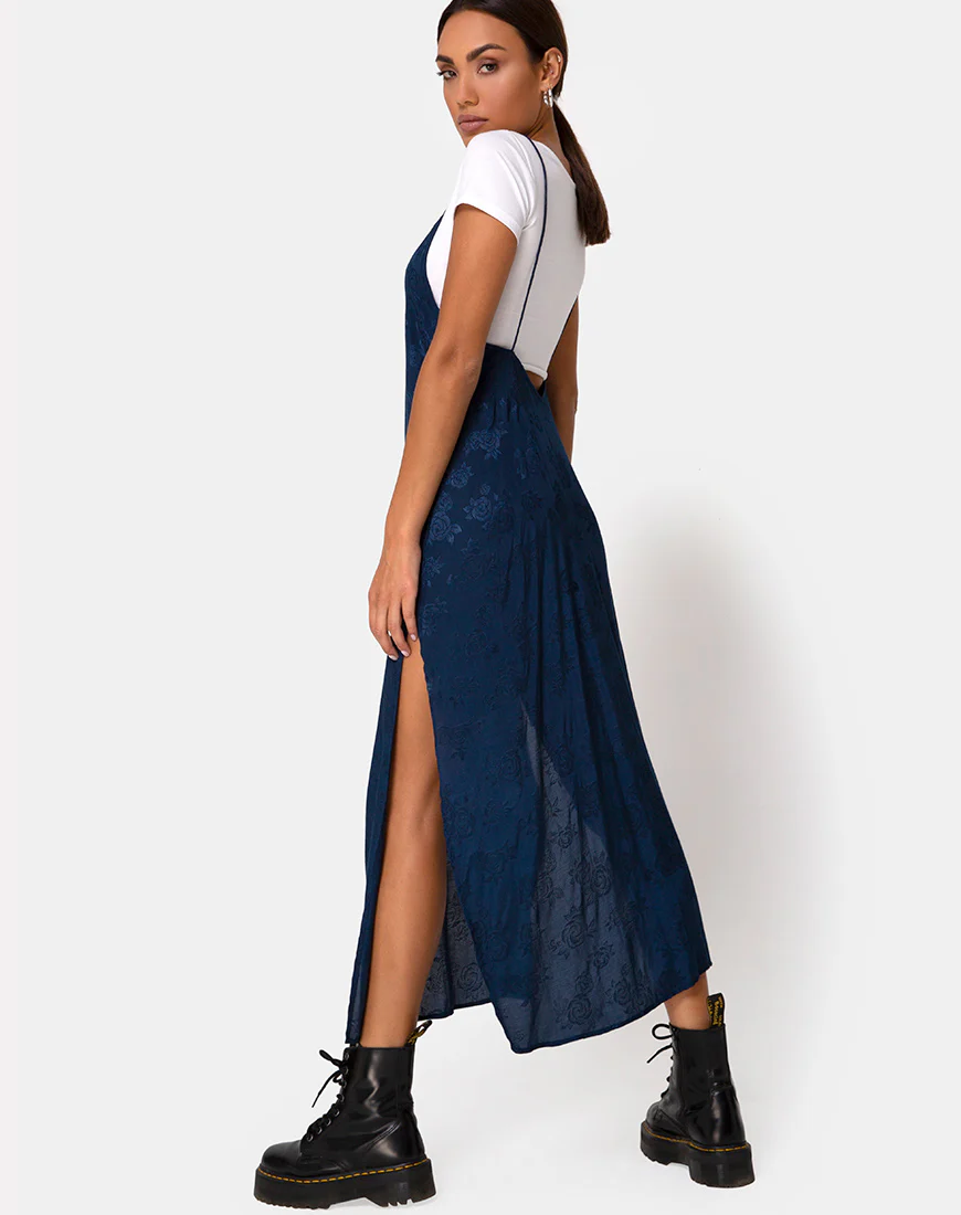 Hime Dress in Satin Blue Rose - Image 4