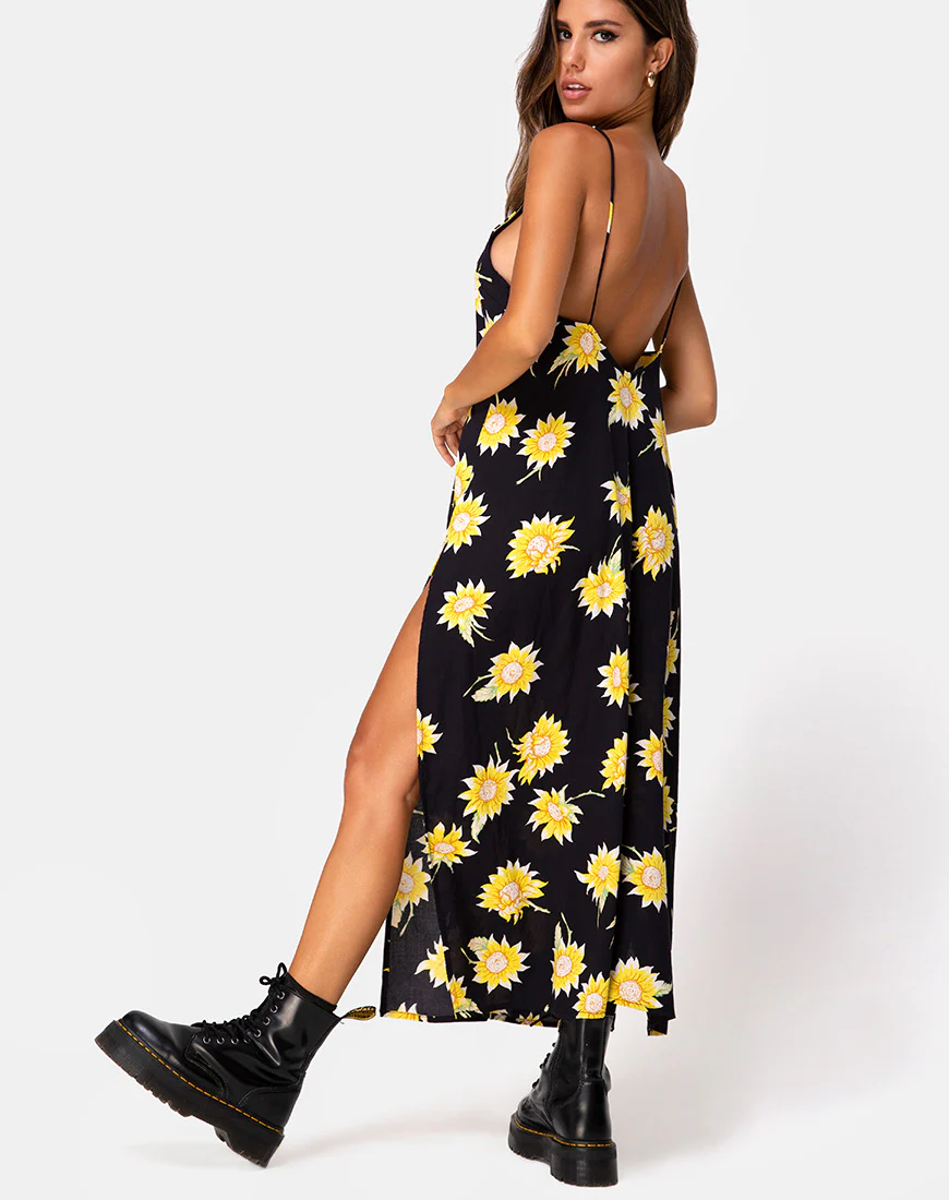 Hime Maxi Dress in Sunny Days Black - Image 2