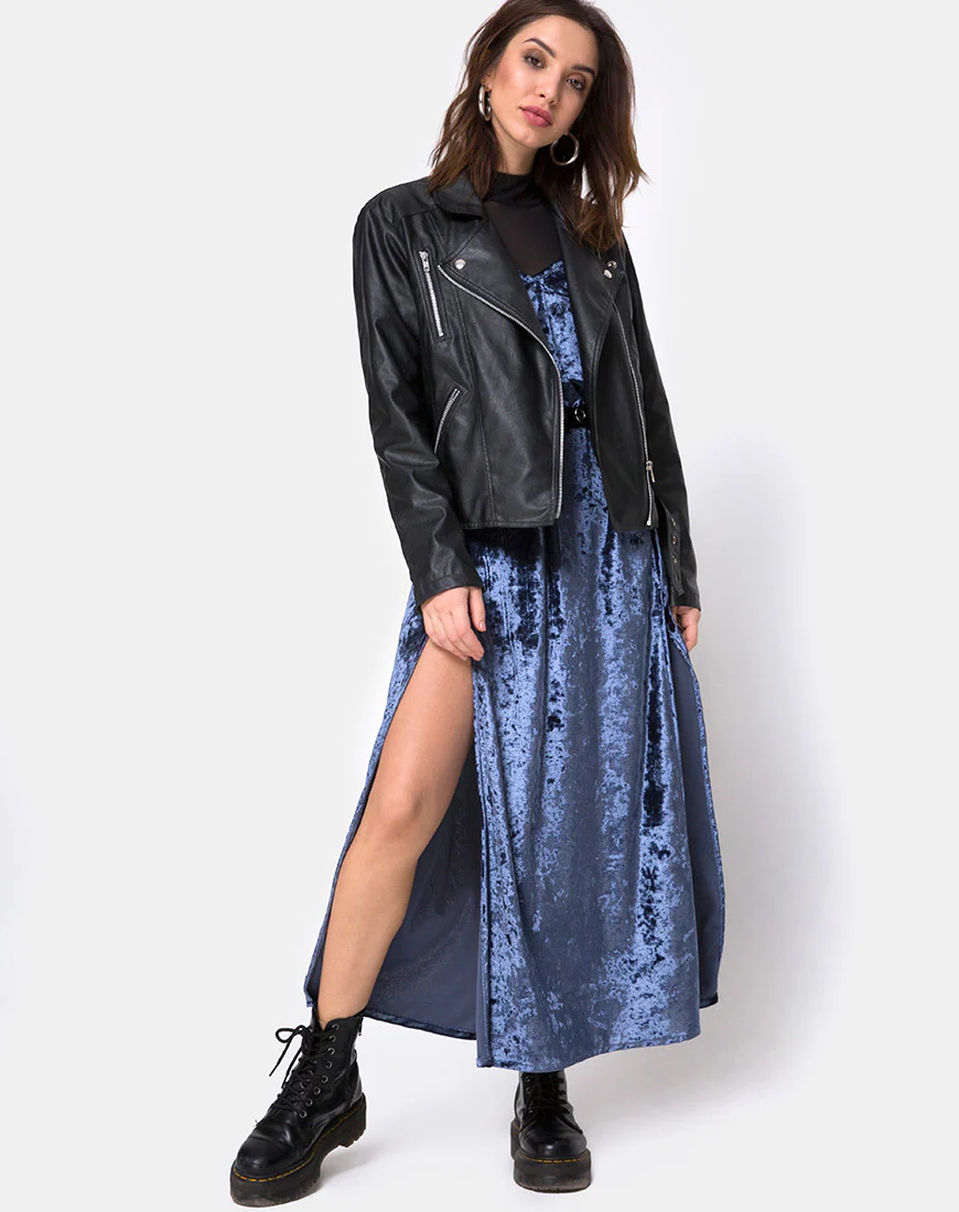 Hime Maxi Dress in Velvet Blue - Image 3