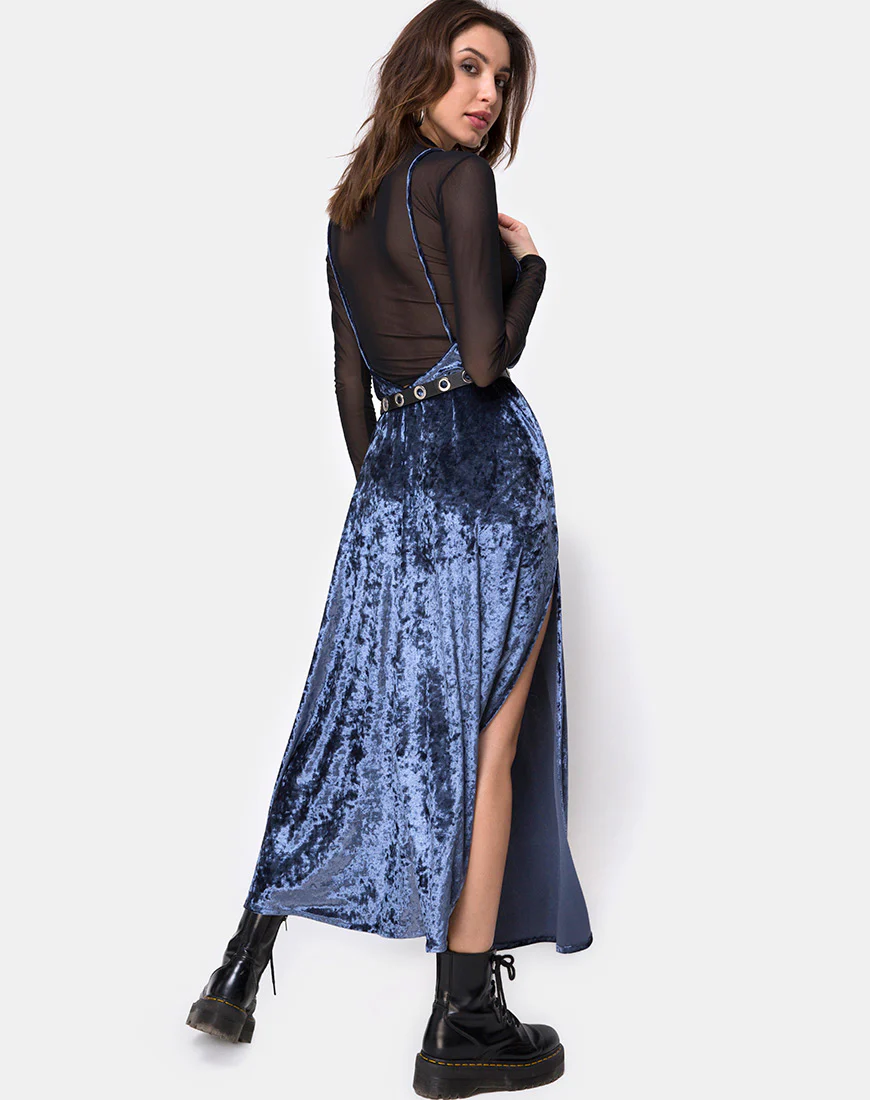 Hime Maxi Dress in Velvet Blue - Image 4