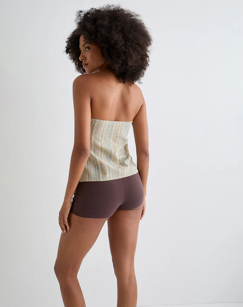 Hisana Bandeau Top in Stripe Yellow - Image 5