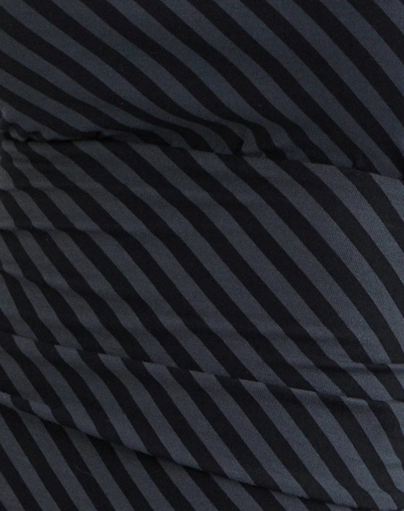Hoang Slouch Top in Oblique Stripe Ocean Storm - Image 6