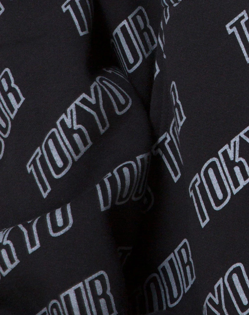 Hollack Zip Hoody in Tokyo Tour Black - Image 5