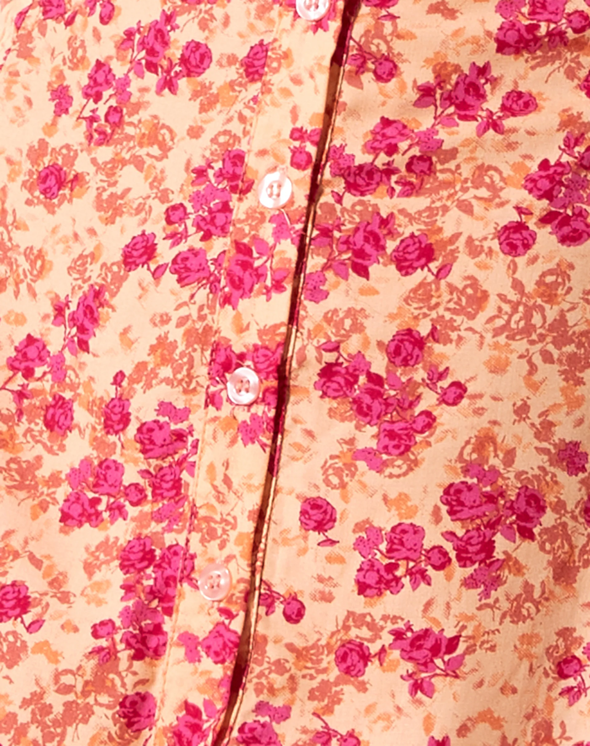 Holma Mini Dress in Dark Wild Flower Cantaloupe - Image 6