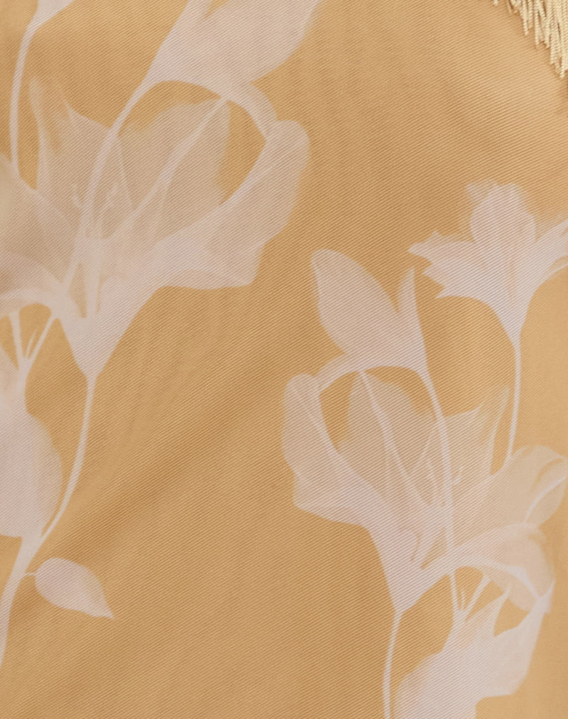 Howard Halter Fringe Top in Flower Yellow White - Image 6