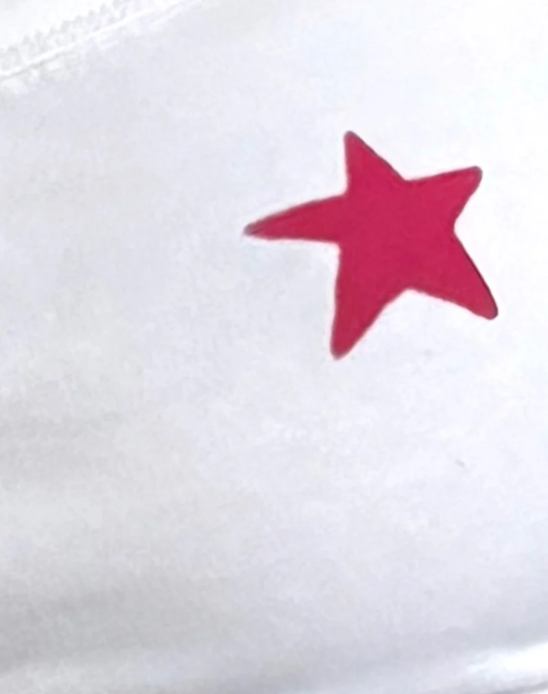 Icah Cami Top in White with Stars - Image 4