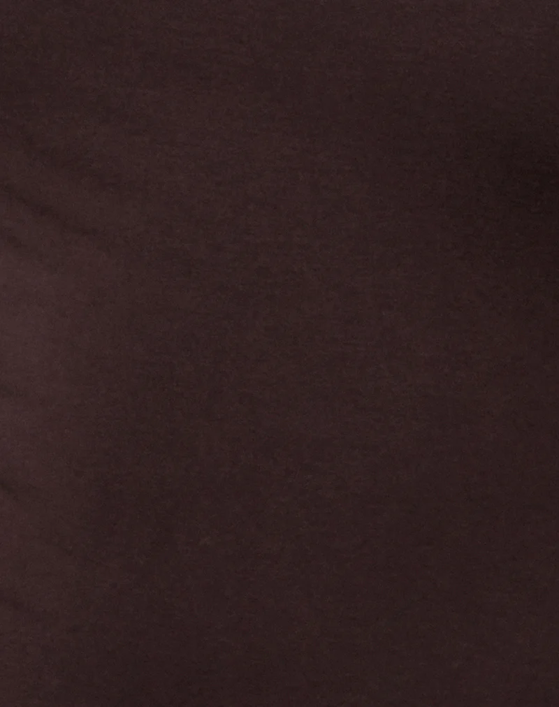 Idra Asymmetric Top in Jersey Bitter Chocolate - Image 6