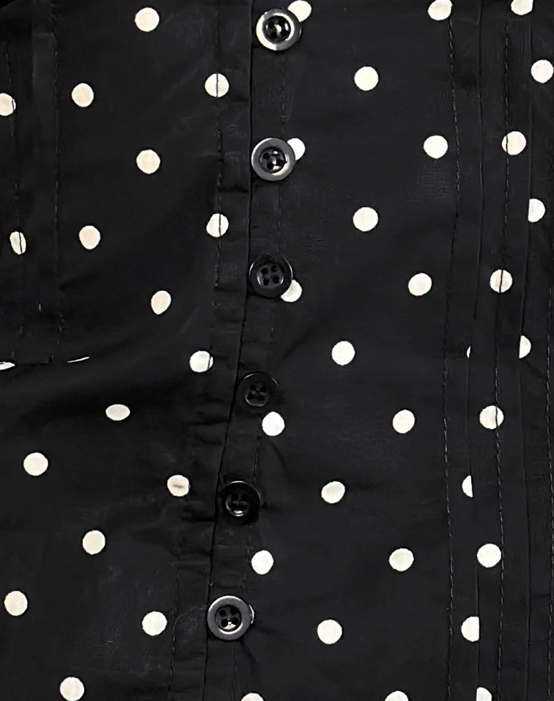 Ilias Corset Top in Basic Polka Black - Image 7
