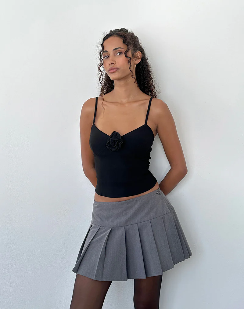 Indus Cami Top in Rosette Black - Image 2