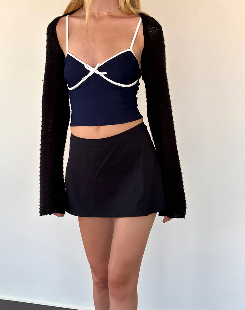 Insa Tailored Cami Top in Navy - Image 7