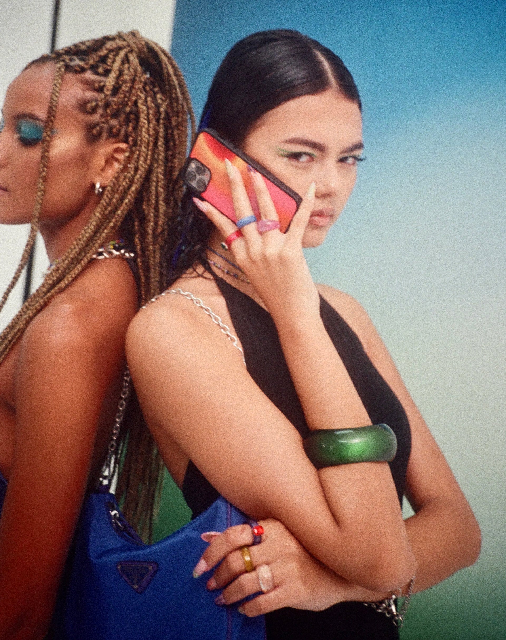 Iphone Case in Triple Orb Pink and Red - Image 2