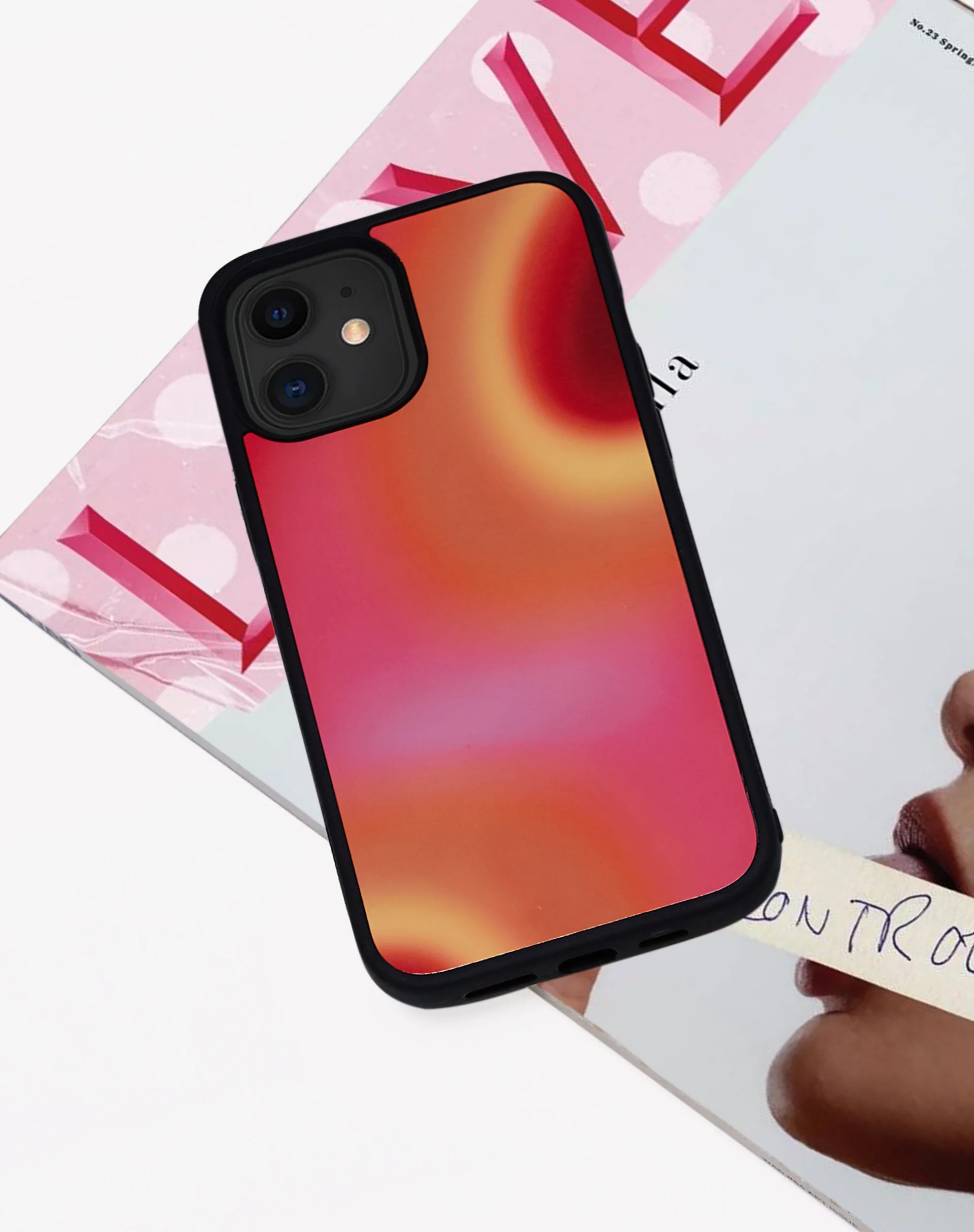Iphone Case in Triple Orb Pink and Red - Image 5