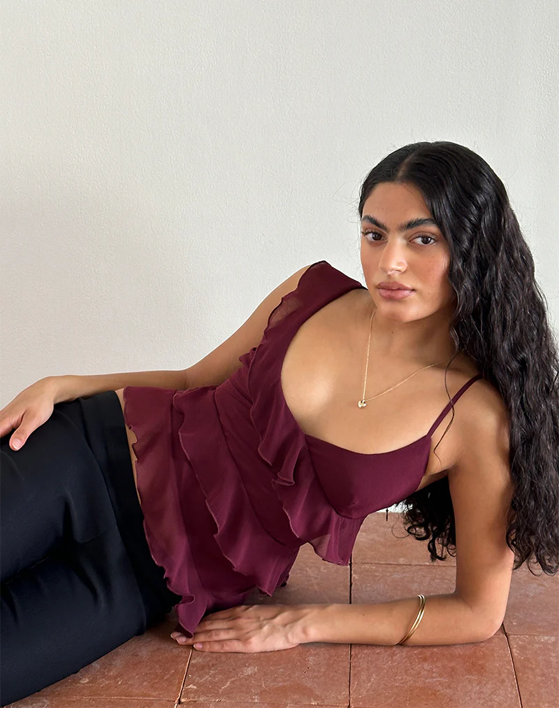 Irani Top in Ruby Wine - Image 2