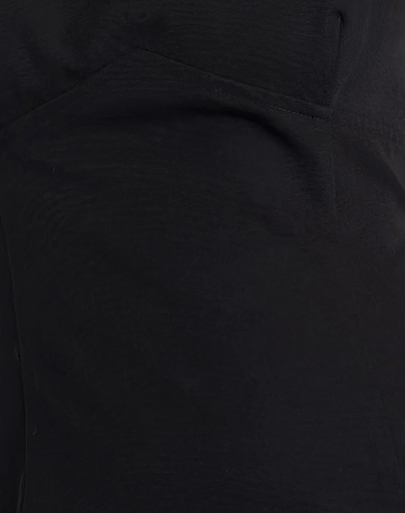Irinel Bow Back Mini Dress in Black - Image 6