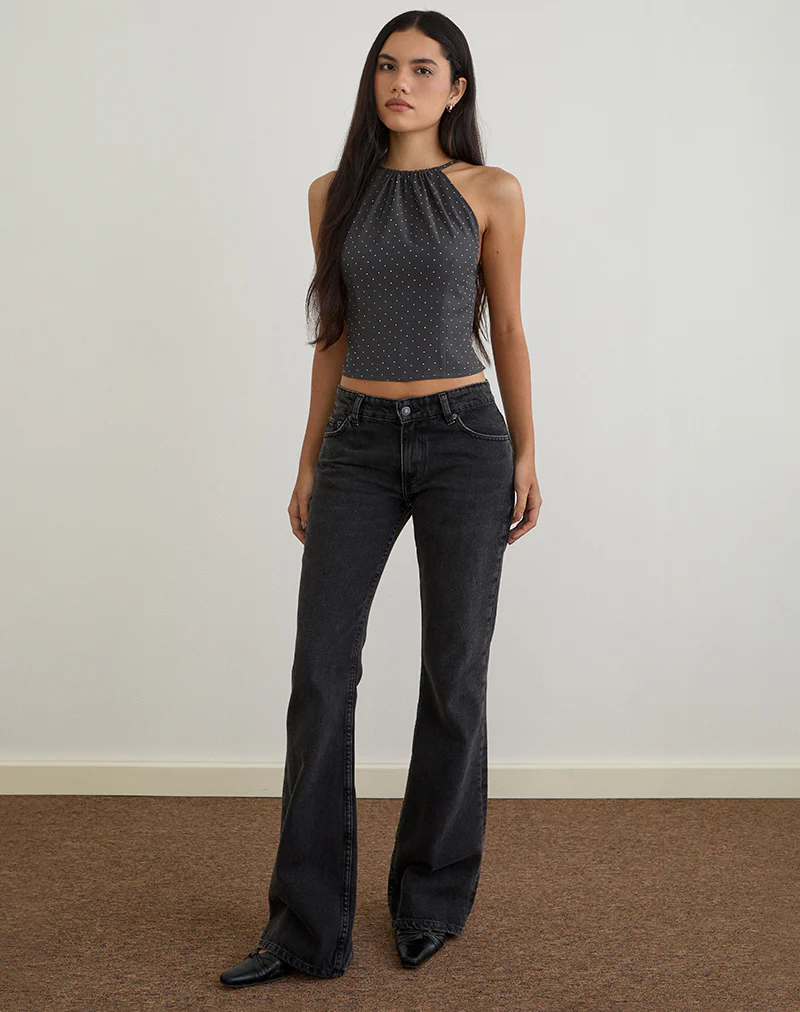 Isado Open Back Top in Diamante Grey - Image 4