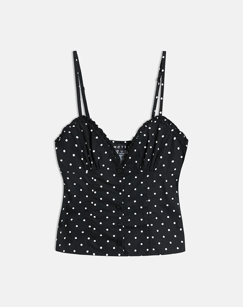 Isamu Top in Basic Polka Black - Image 6