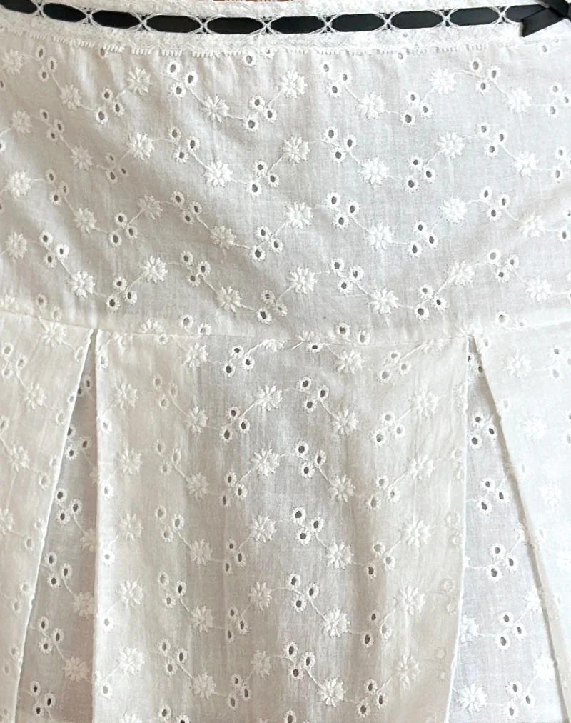 Istana Skirt in Broderie White - Image 6