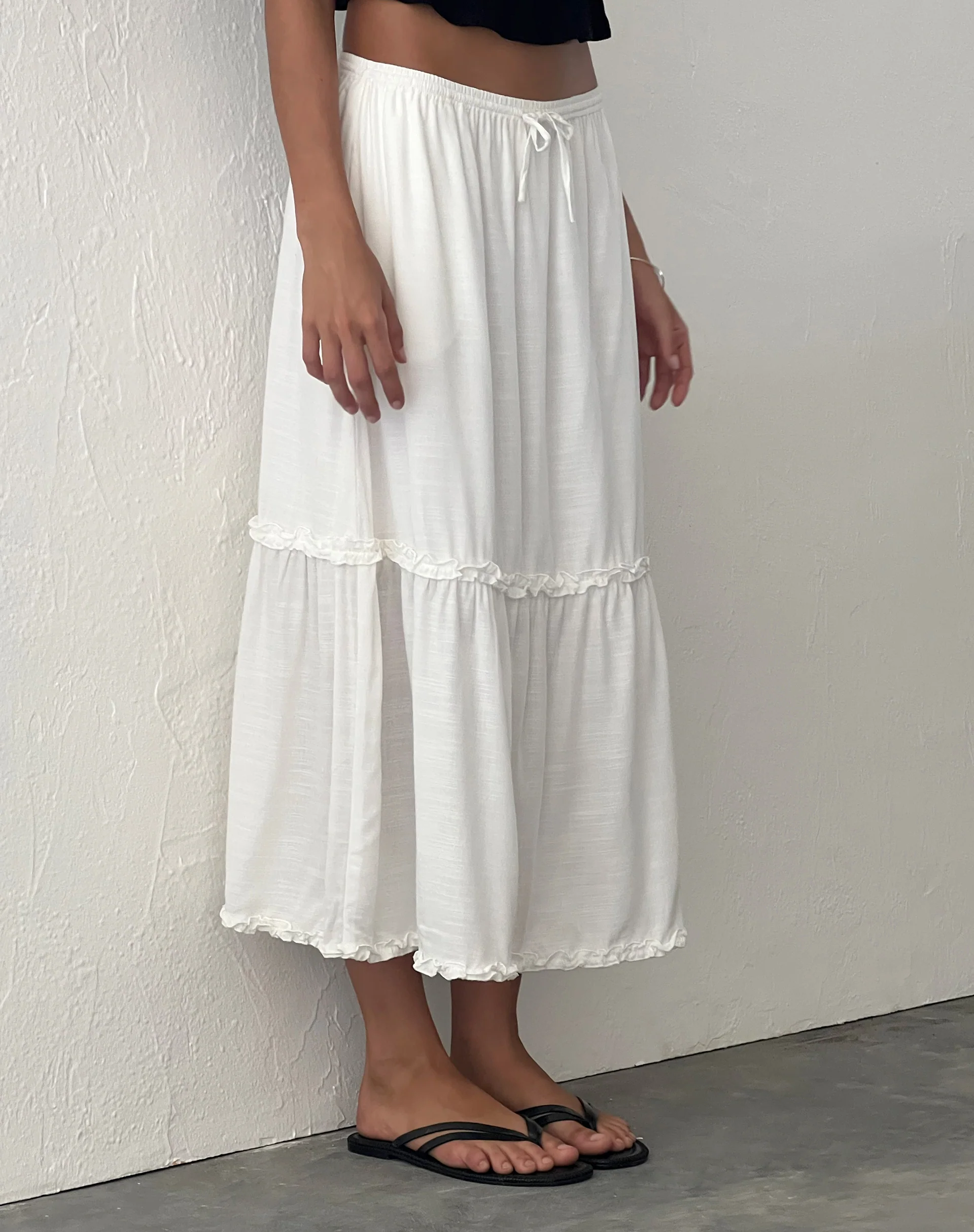 Iyana Midi Skirt in Off White - Image 4
