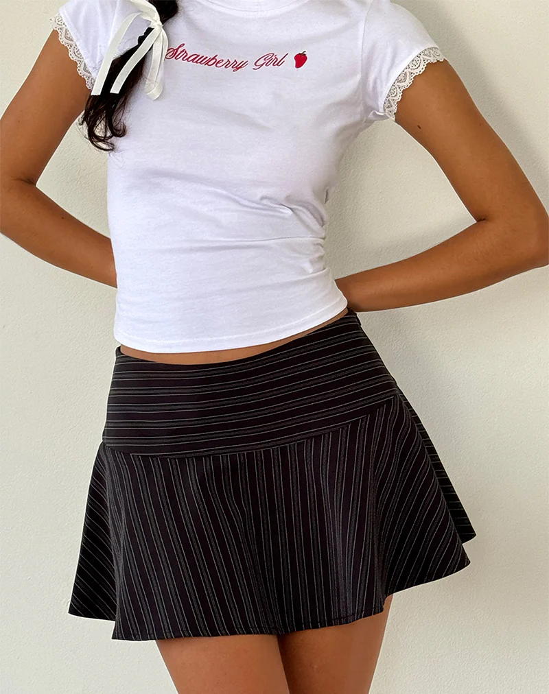 Izzy Top in White Strawberry Girl Script - Image 4