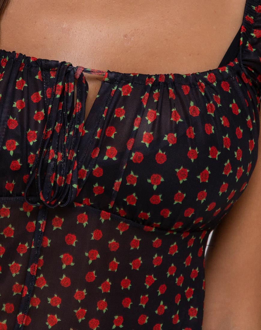 Jalina Top in Dotty Rose Net - Image 6