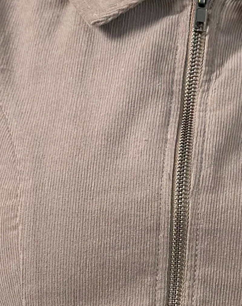 Janae Vest in Babycord Light Taupe - Image 5