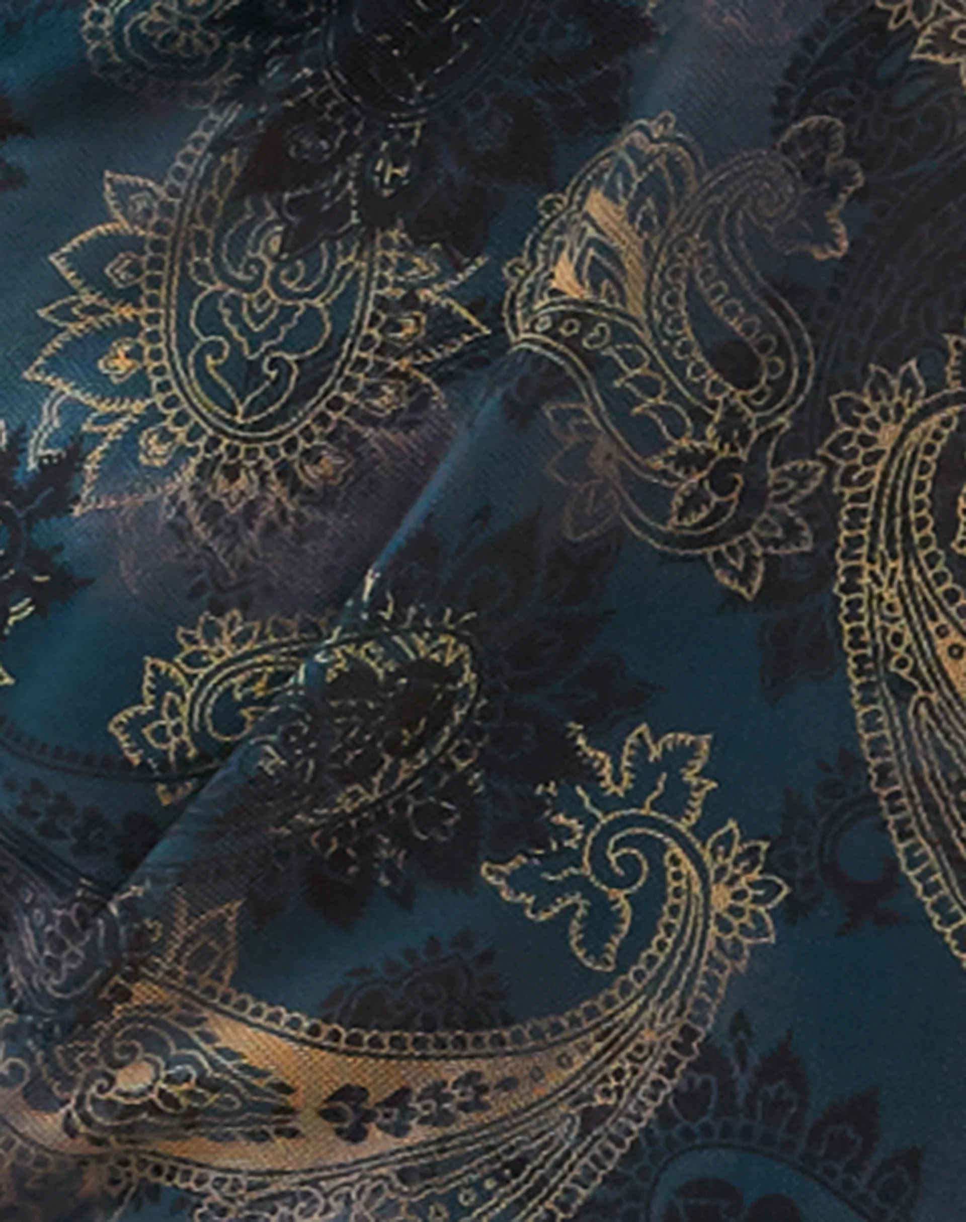 Janar Halterneck Top in Tonal Paisley Blue - Image 7