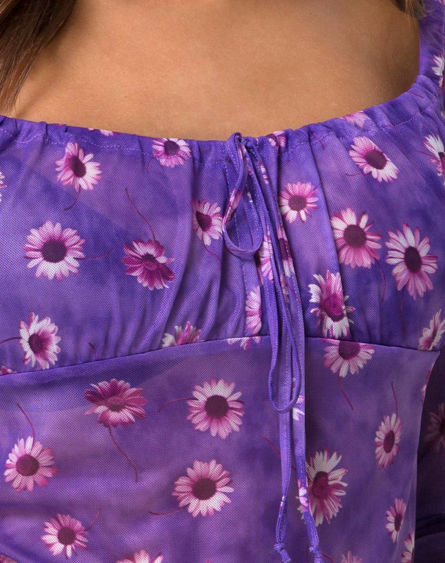 Janina Top in Daisy Daze Purple - Image 5