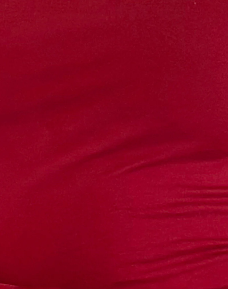 Janjisu Bodycon Mini Dress in Adrenaline Red - Image 5