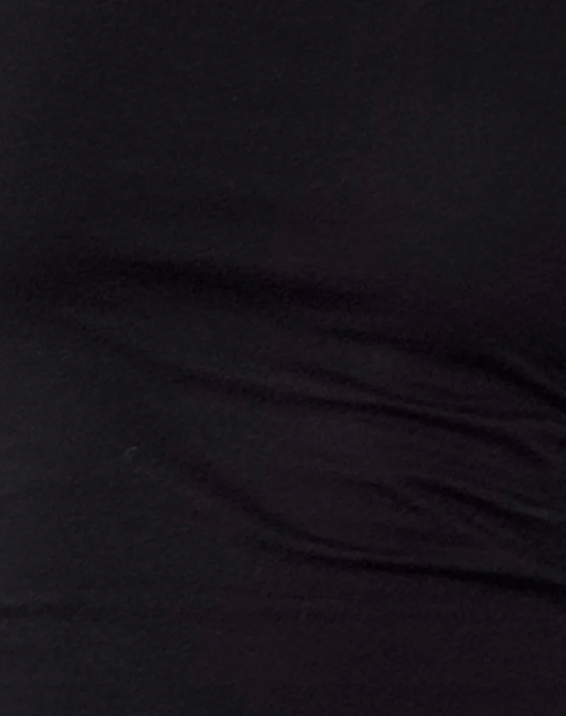 Jansu Lycra Long Sleeve Top in Black - Image 6