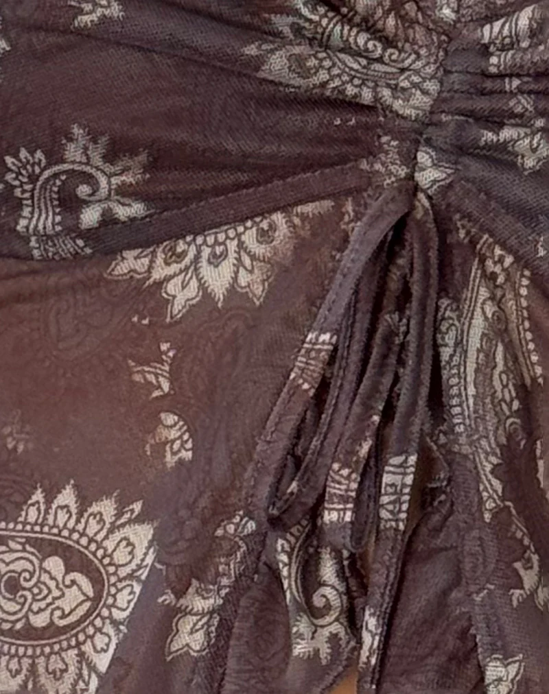 Jaraga Butterfly Top in Tonal Black Paisley - Image 6