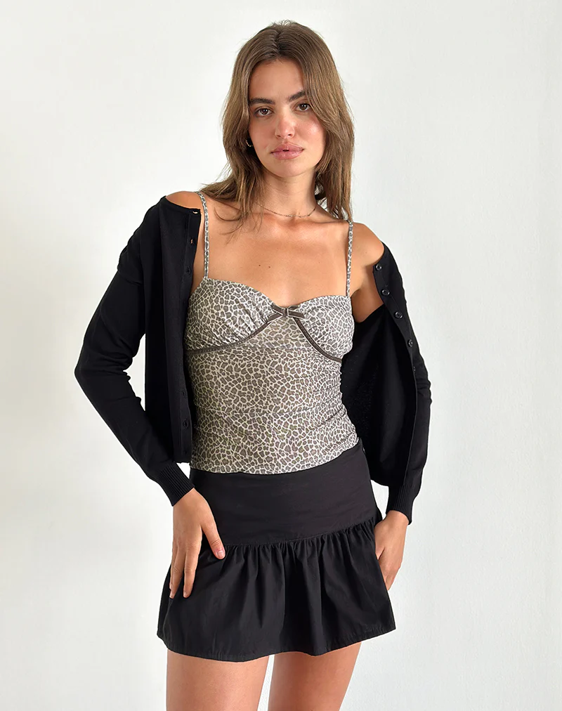 Jarita Cami Top in Dainty Leopard Light Brown - Image 5