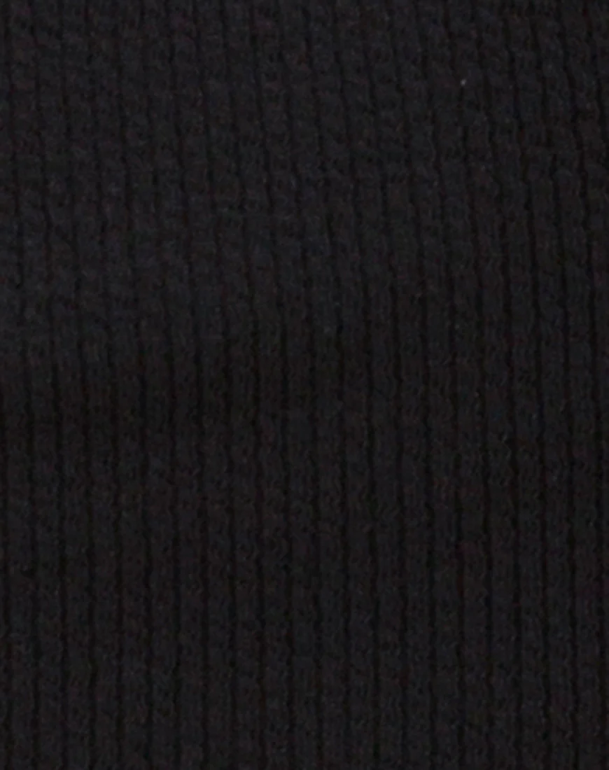 Jasby Bodycon Dress in Black with Silver Hook - Image 5