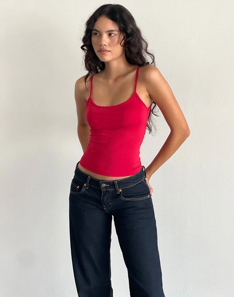 Jasila Vest Top in Red - Image 6