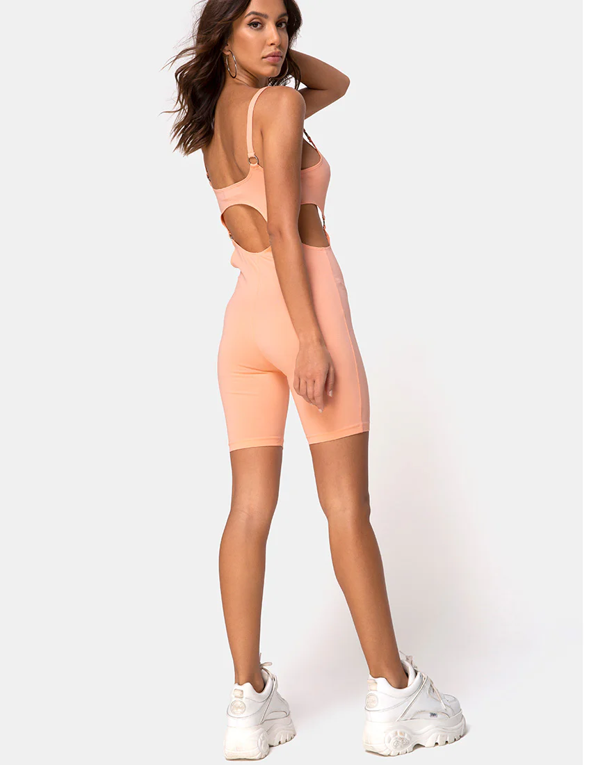 Jaso Unitard in Coral - Image 4