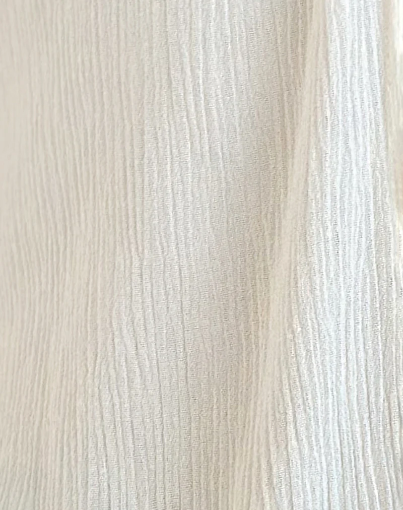 Jastipa Longline Butterfly Top in Off White - Image 7