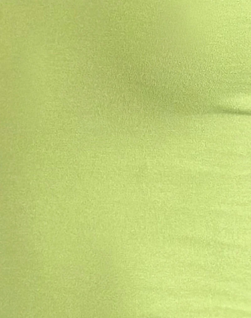 Jastiya Top in Green Banana with Deep Mahogany Binding - Image 5