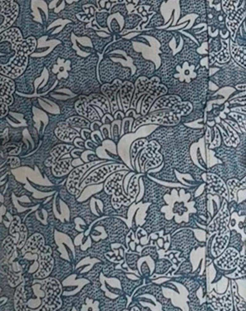 Jatemi Corset Top in Blue Ornate Print - Image 7