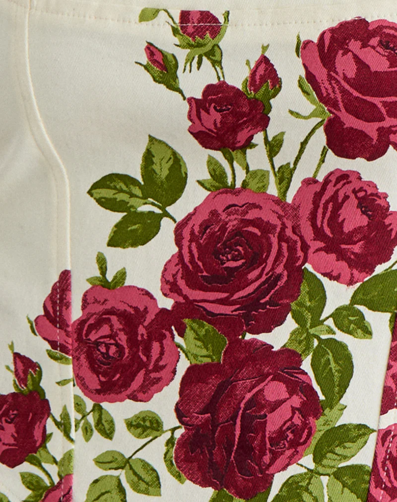 Jatmi Corset Top in Bouquet Roses Cream - Image 6