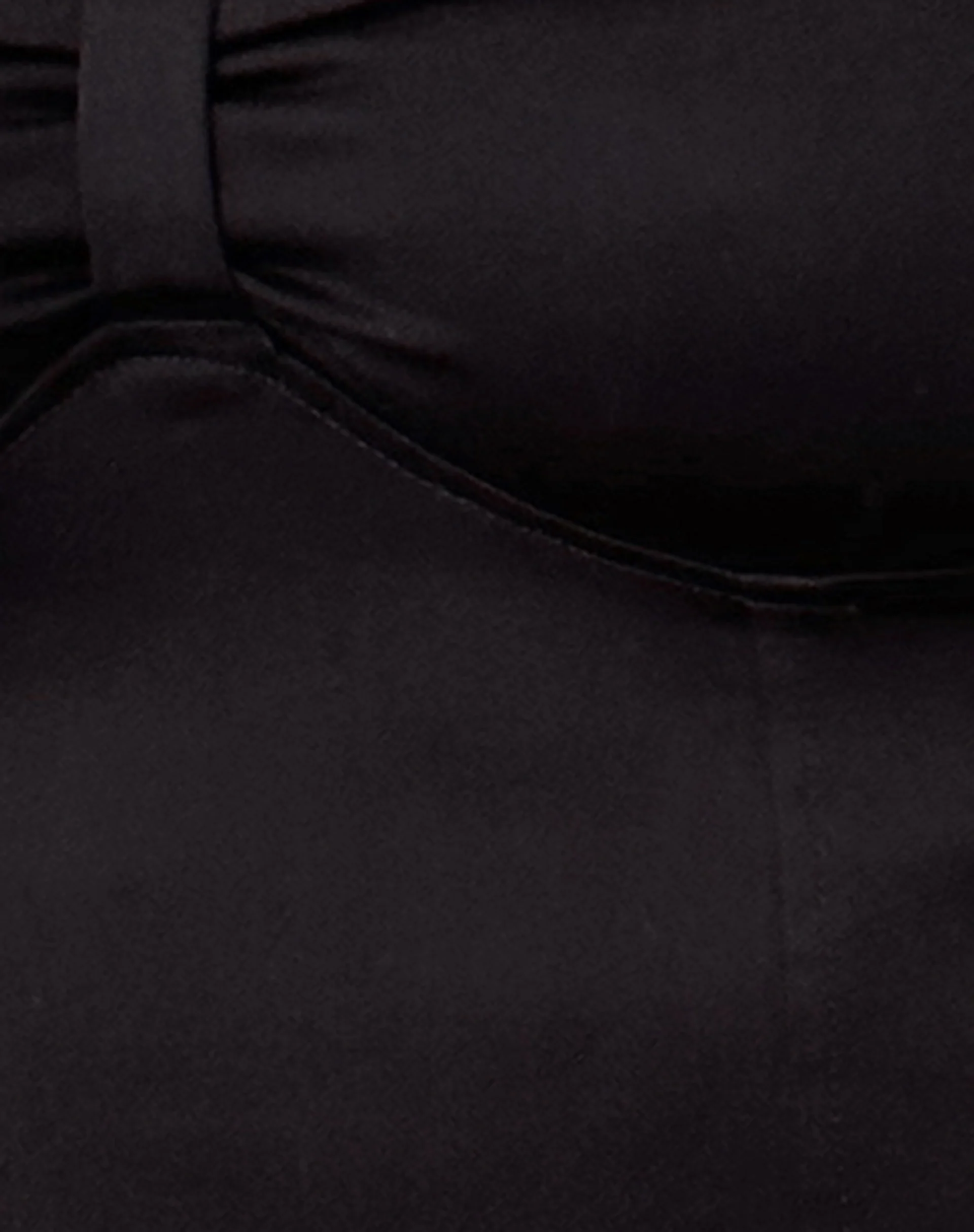 Javas Bandeau Mini Dress in Black Sateen - Image 7