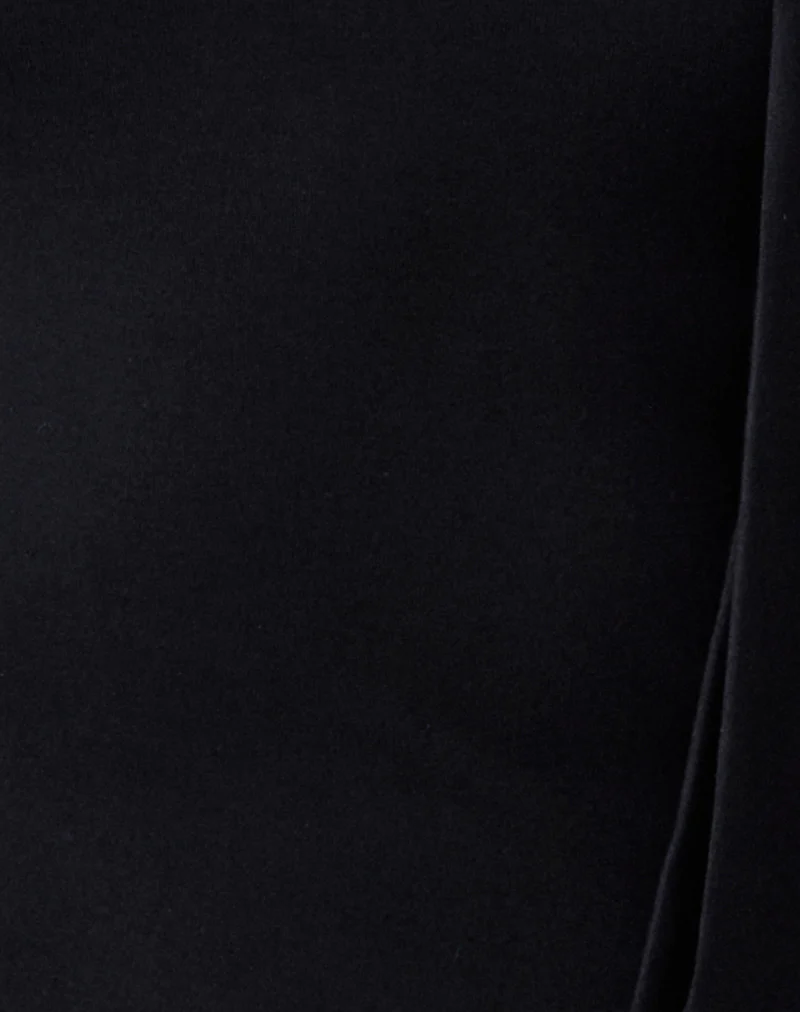 Jayahe One Sleeve Top in Rayon Jersey Black - Image 6